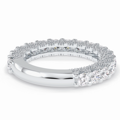 Celestial 1.48 Carat Round VVS1 Full Eternity Lab-Grown Wedding Band in 18K White Gold