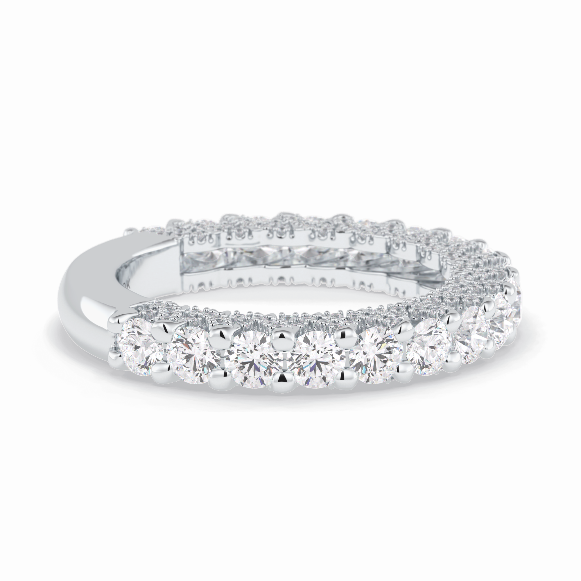 Celestial 1.48 Carat Round VVS1 Full Eternity Lab-Grown Wedding Band in 18K White Gold