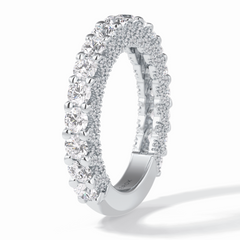 Celestial 1.48 Carat Round VVS1 Full Eternity Lab-Grown Wedding Band in 18K White Gold