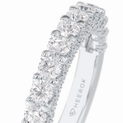 Celestial 1.48 Carat Round VVS1 Full Eternity Lab-Grown Wedding Band in 18K White Gold