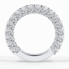 Celestial 1.48 Carat Round VVS1 Full Eternity Lab-Grown Wedding Band in 18K White Gold