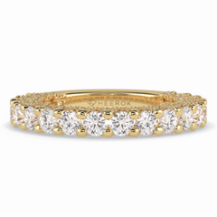 Celestial 1.48 Carat Round VVS1 Full Eternity Lab-Grown Wedding Band in 18K Yellow Gold