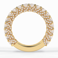 Celestial 1.48 Carat Round VVS1 Full Eternity Lab-Grown Wedding Band in 18K Yellow Gold