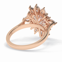 Crownlight 2.71 Carat Round VS1 Lab-Grown Halo Engagement Ring in 18K Rose Gold