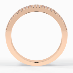 Crystal Lattice 0.52 Carat Baguette VS1 Lab-Grown Eternity Wedding Band in 18K Rose Gold