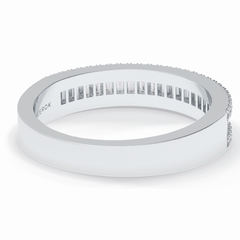 Crystal Lattice 0.52 Carat Baguette VS1 Lab-Grown Eternity Wedding Band in 18K White Gold