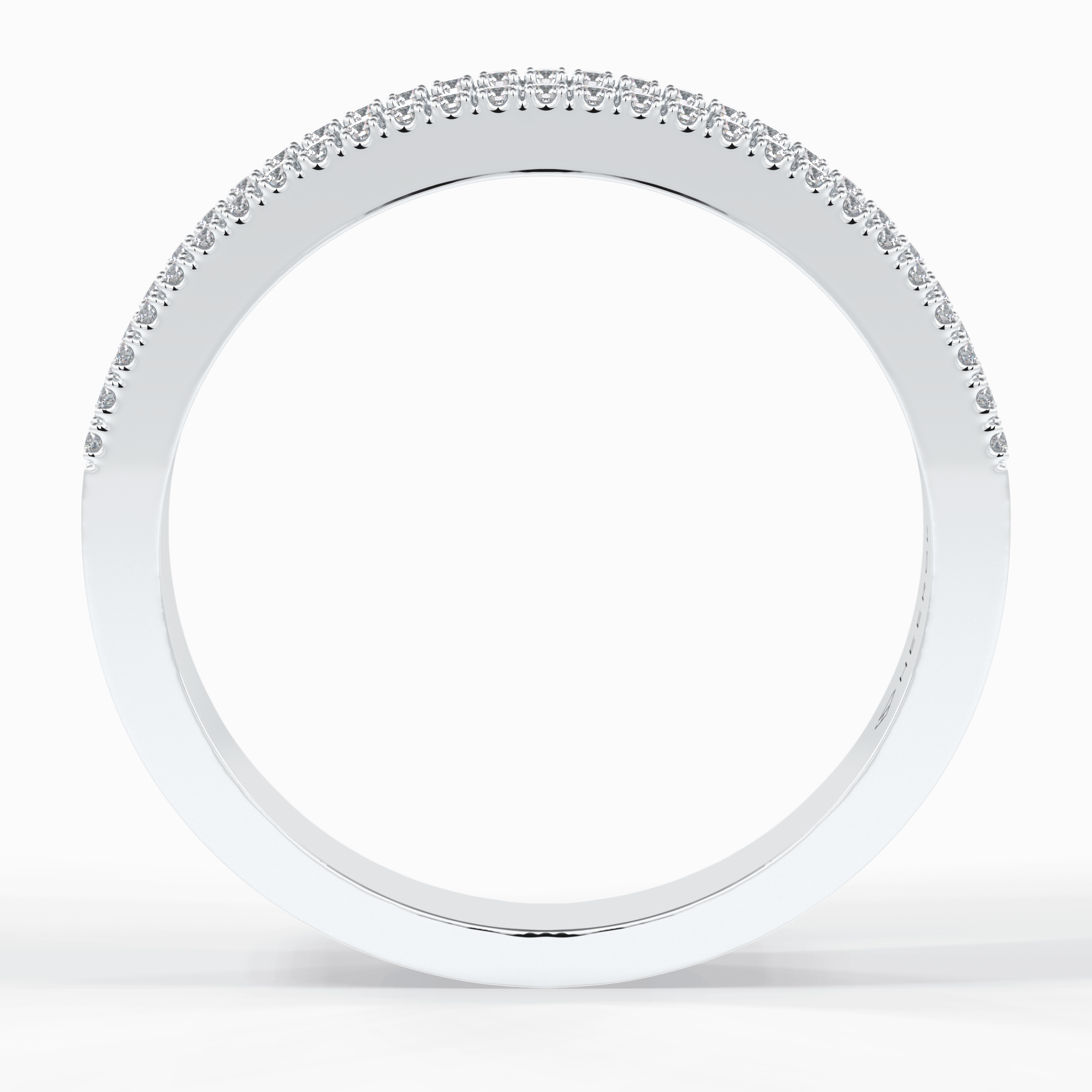 Crystal Lattice 0.52 Carat Baguette VS1 Lab-Grown Eternity Wedding Band in 18K White Gold