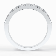 Crystal Lattice 0.52 Carat Baguette VS1 Lab-Grown Eternity Wedding Band in 18K White Gold