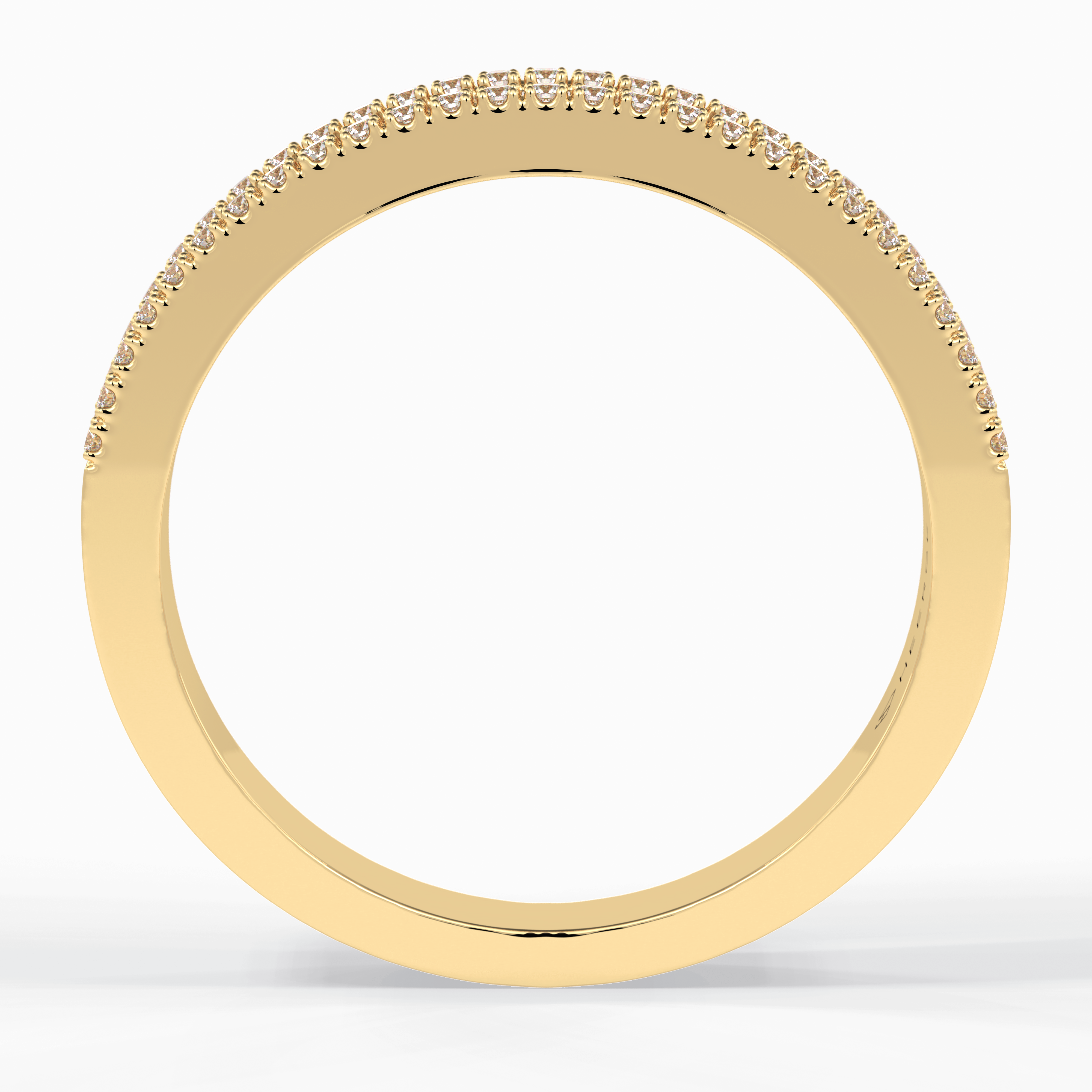 Crystal Lattice 0.52 Carat Baguette VS1 Lab-Grown Eternity Wedding Band in 18K Yellow Gold