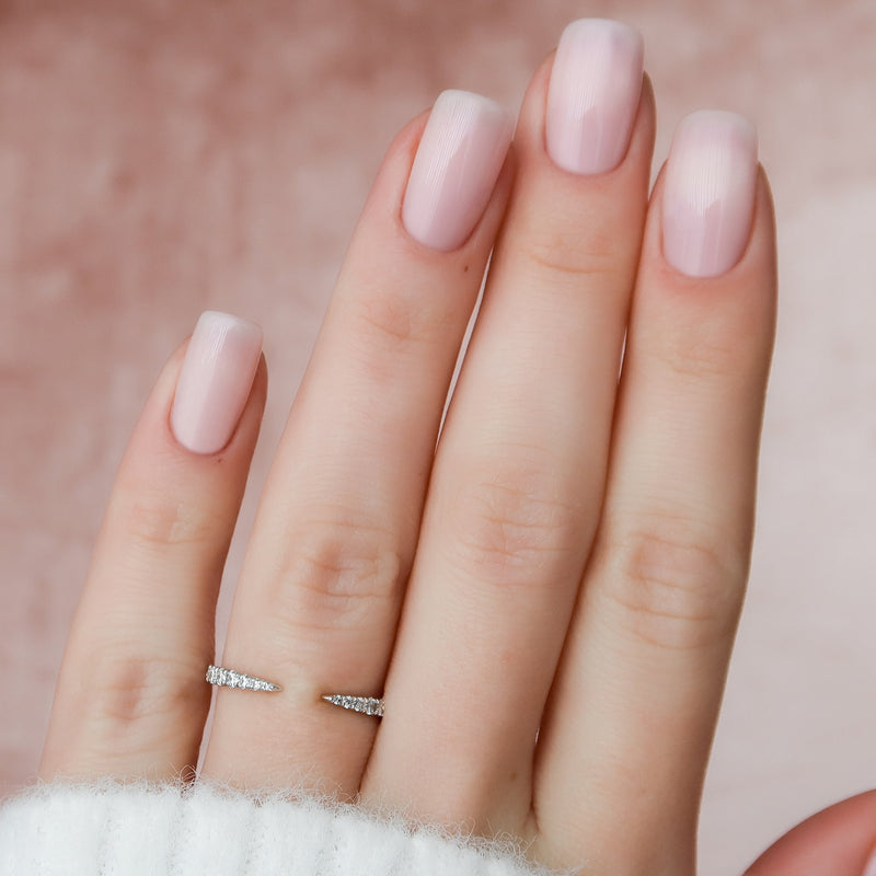 Dawn Splendor VVS1 Lab-Grown Half Eternity Wedding Ring in 18K White Gold Finger View