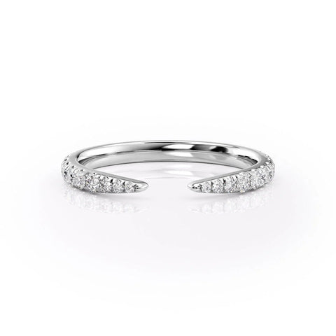 Dawn Splendor VVS Lab-Grown Half Eternity Wedding Ring in 18K Gold