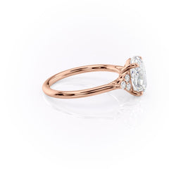 Elowen Grace 2.70 Carat VVS Lab-Grown Oval Engagement Ring in 18K Rose Gold Right View