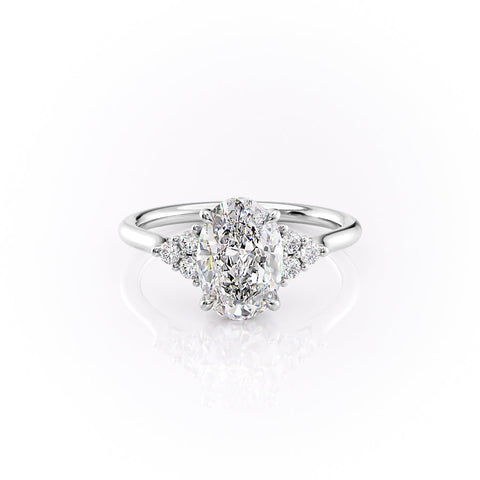 Elowen Grace 2.70 Carat VVS Lab-Grown Oval Engagement Ring in 18K Gold