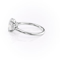 Elowen Grace 2.70 Carat VVS Lab-Grown Oval Engagement Ring in 18K White Gold Left View