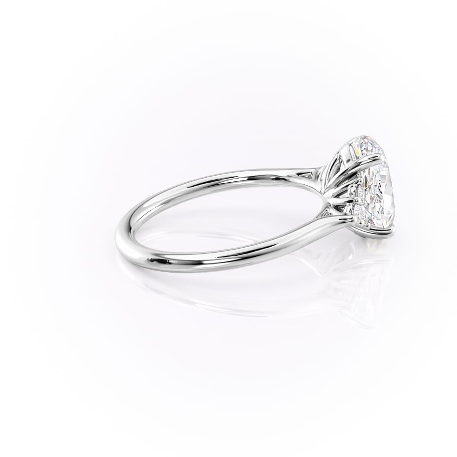 Elowen Grace 2.70 Carat VVS Lab-Grown Oval Engagement Ring in 18K White Gold Right View