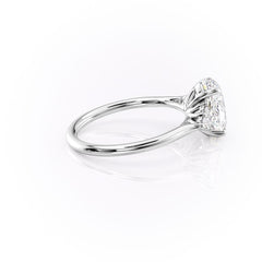 Elowen Grace 2.70 Carat VVS Lab-Grown Oval Engagement Ring in 18K White Gold Right View