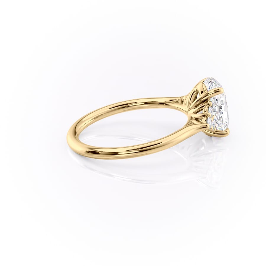 Elowen Grace 2.70 Carat VVS Lab-Grown Oval Engagement Ring in 18K Yellow Gold Right View