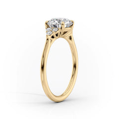 Elowen Grace 2.70 Carat VVS Lab-Grown Oval Engagement Ring in 18K Yellow Gold Standing  View