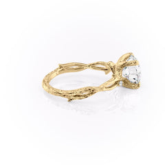 Elysian Glow 1.50 Carat VVS1 Lab-Grown Textured Three Stone Ring in 18K Yellow Gold Right View