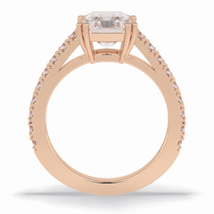 Eternal 3.03 Carat Radiant VS1 Lab-Grown Pave Engagement Ring in 18K Rose Gold 2.2