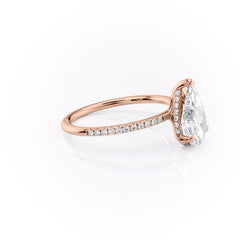 Eternal Blossom 3.00 Carat VVS1 Lab-Grown Hidden Halo Pave Engagement Ring in 18K Rose Gold Right Side View