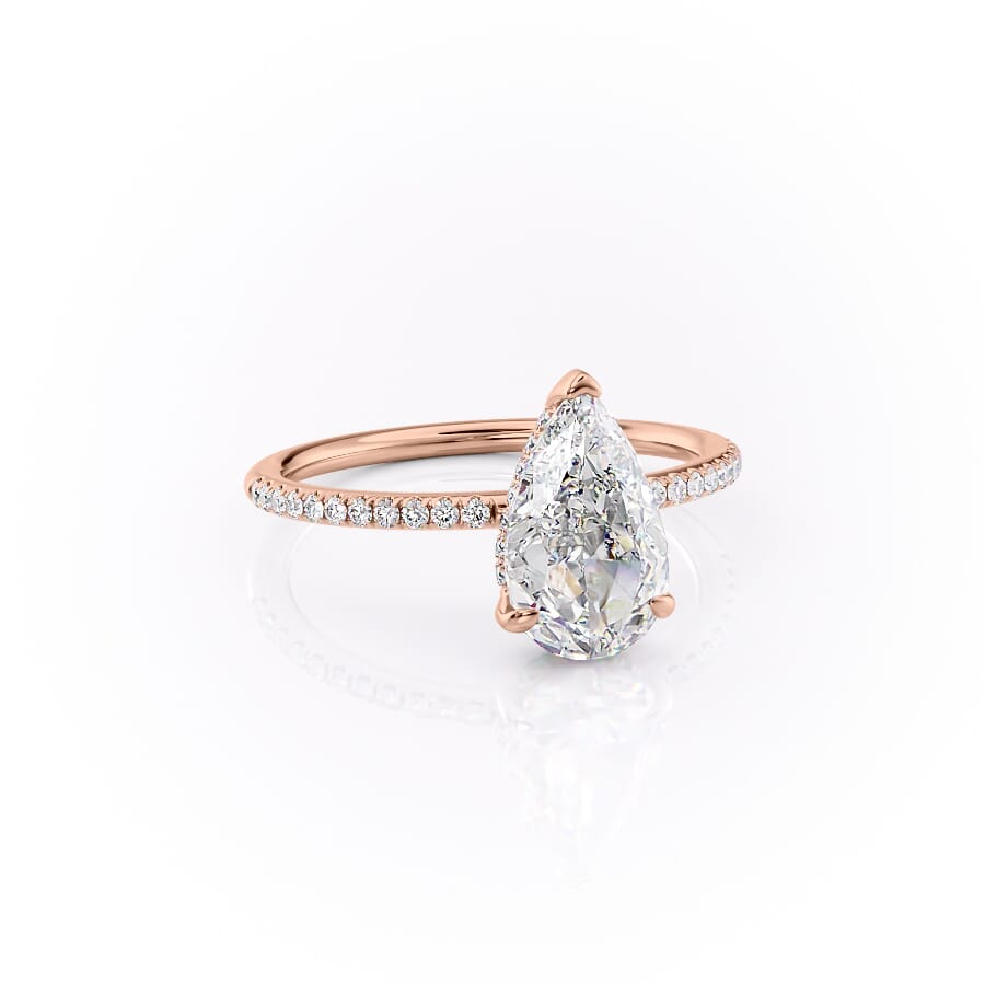 Eternal Blossom 3.00 Carat VVS1 Lab-Grown Hidden Halo Pave Engagement Ring in 18K Rose Gold Right View