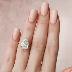 Eternal Blossom 3.00 Carat VVS1 Lab-Grown Hidden Halo Pave Engagement Ring in 18K Yellow Gold Finger View