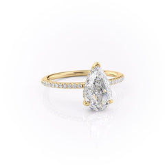 Eternal Blossom 3.00 Carat VVS1 Lab-Grown Hidden Halo Pave Engagement Ring in 18K Yellow Gold Right View