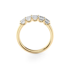 Eternal Brilliance 2 Carat VVS1 Lab-Grown Half-Eternity Ring in 18K Yellow Gold Side View