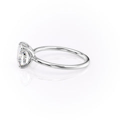 Eternal Charm 2 Carat VVS1 Lab-Grown Cushion Solitaire Engagement Ring in 18K White Gold Left Side View