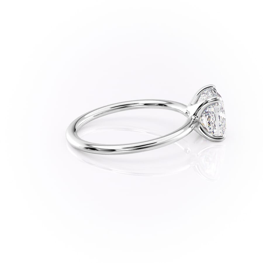 Eternal Charm 2 Carat VVS1 Lab-Grown Cushion Solitaire Engagement Ring in 18K White Gold Right Side View