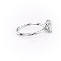 Eternal Charm 2 Carat VVS1 Lab-Grown Cushion Solitaire Engagement Ring in 18K White Gold Right Side View