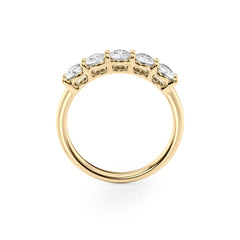 Eternal Gleam 1 Carat VVS1 Lab-Grown Half-Eternity Ring in 18K Yellow Gold Side View