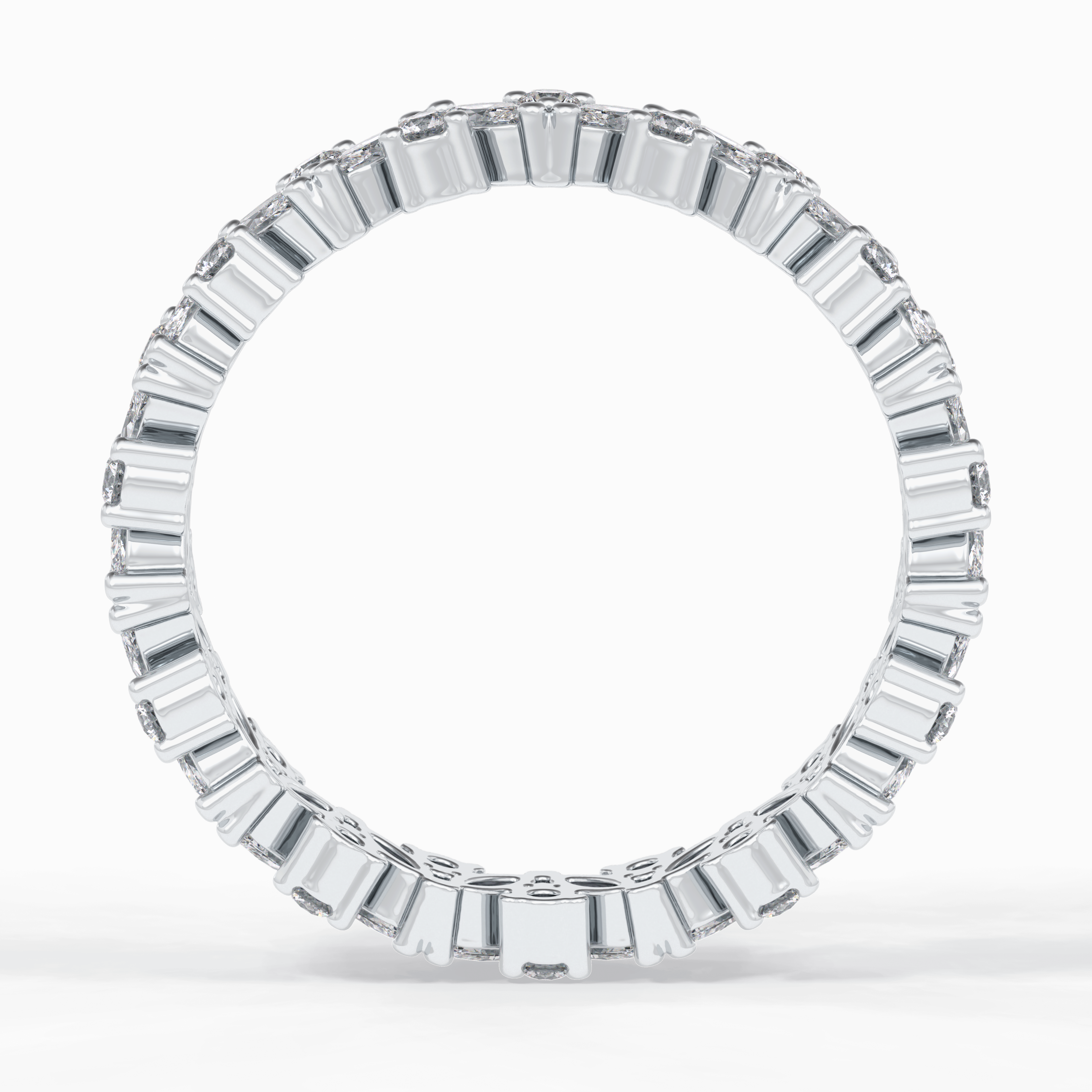 Floral Tiara 0.49 Carat Marquise VVS1 Lab-Grown Eternity Wedding Band in 18K white Gold  