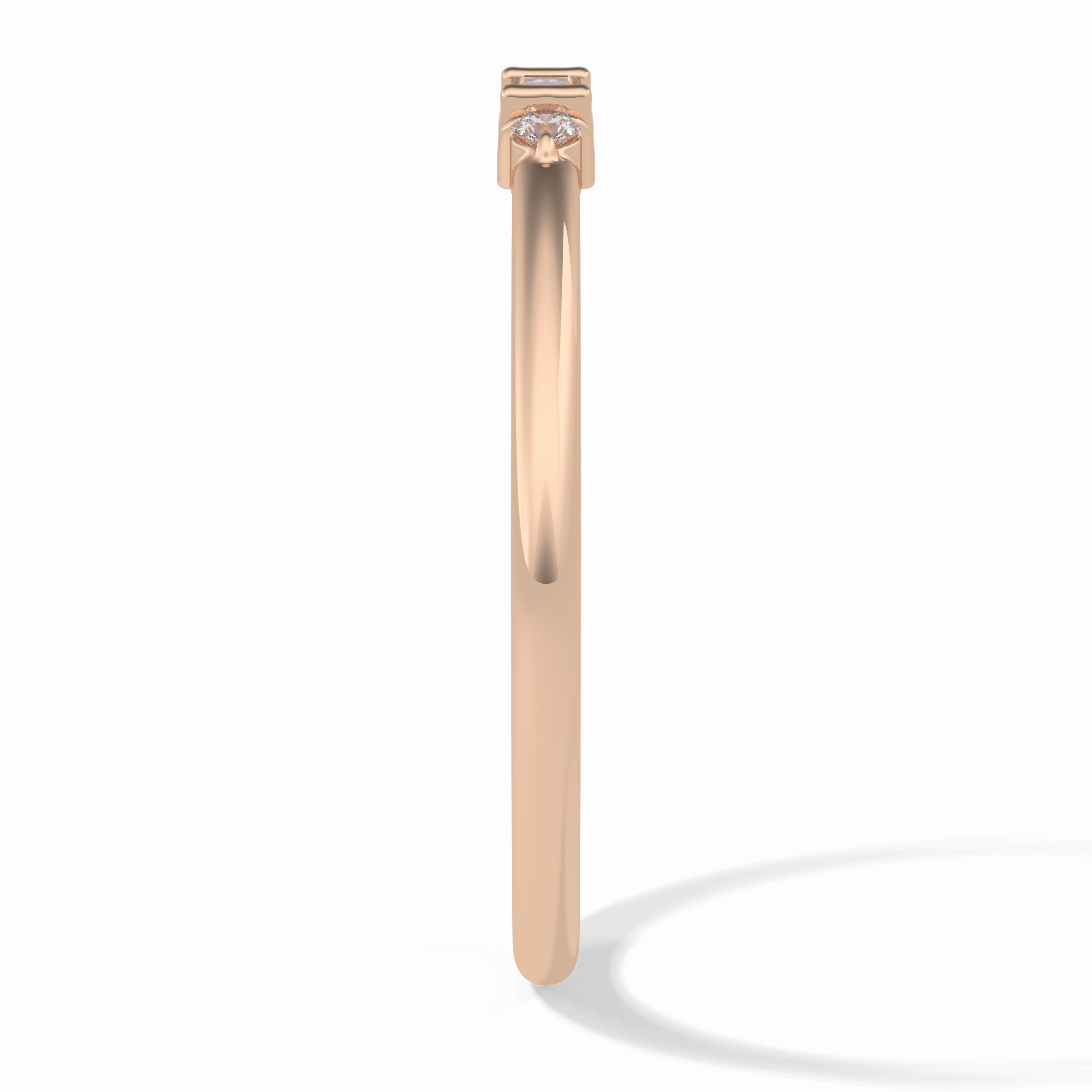 Gemlit Duo 0.037 Carat VS1 Lab-Grown Classic Wedding Band in 18K Rose Gold