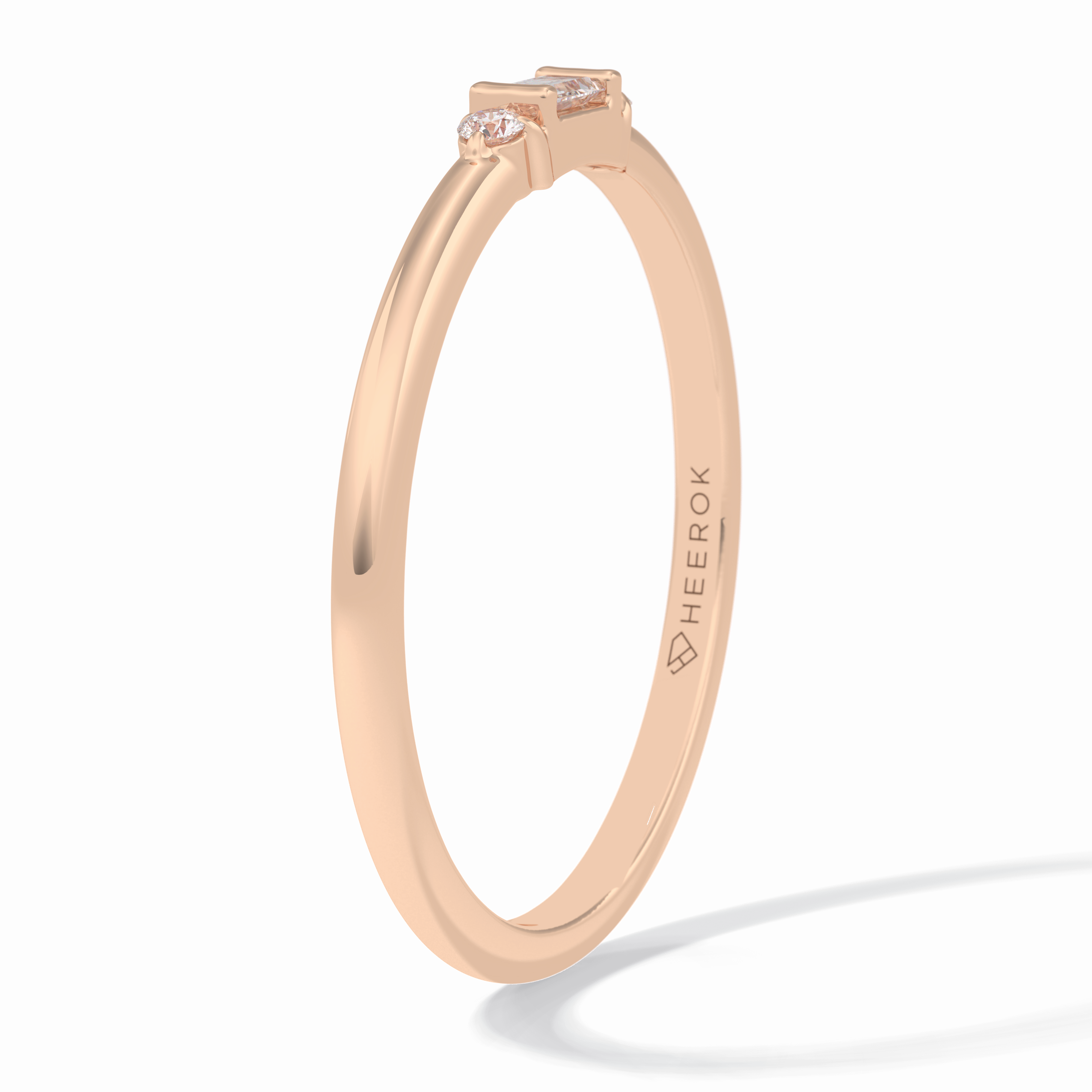 Gemlit Duo 0.037 Carat VS1 Lab-Grown Classic Wedding Band in 18K Rose Gold