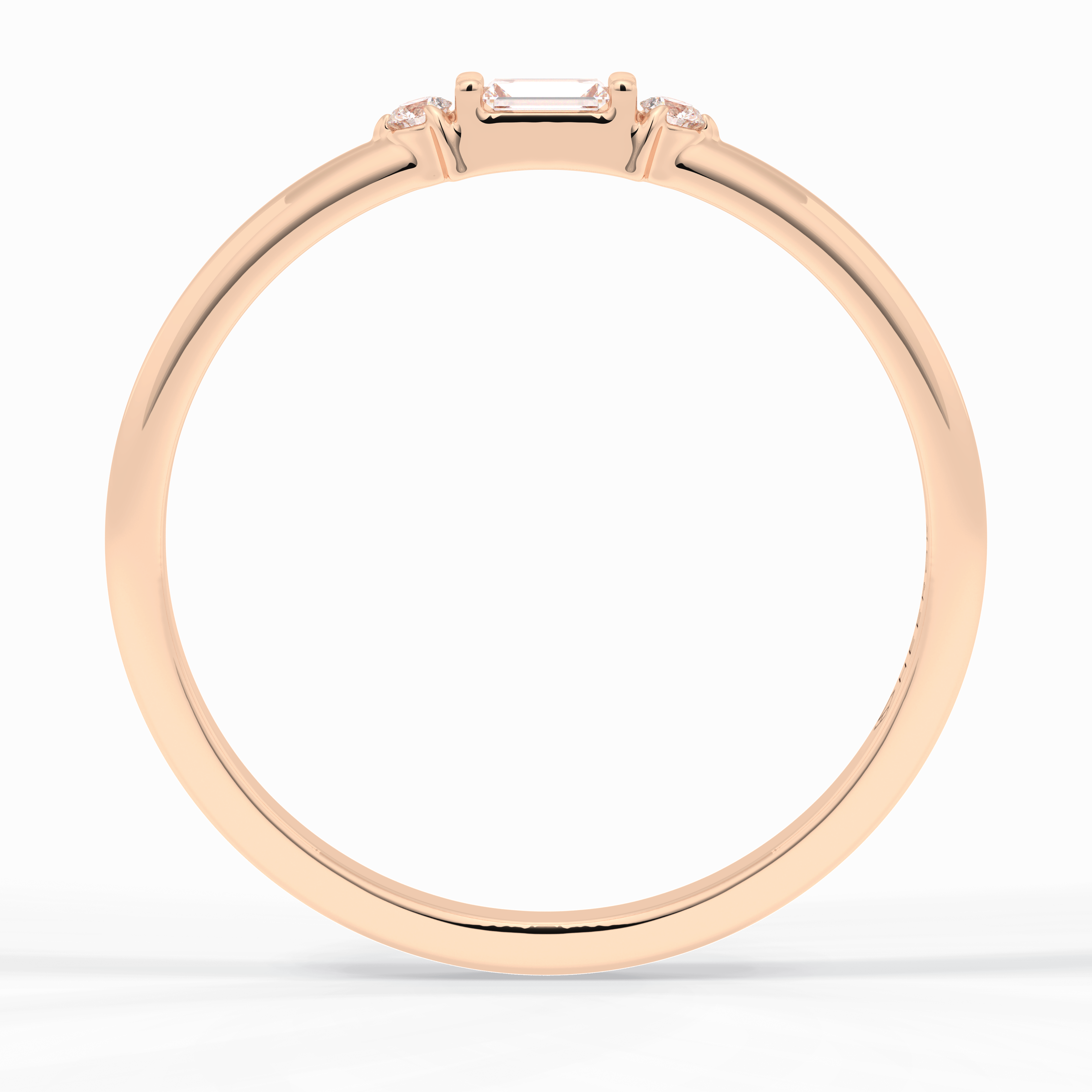 Gemlit Duo 0.037 Carat VS1 Lab-Grown Classic Wedding Band in 18K Rose Gold