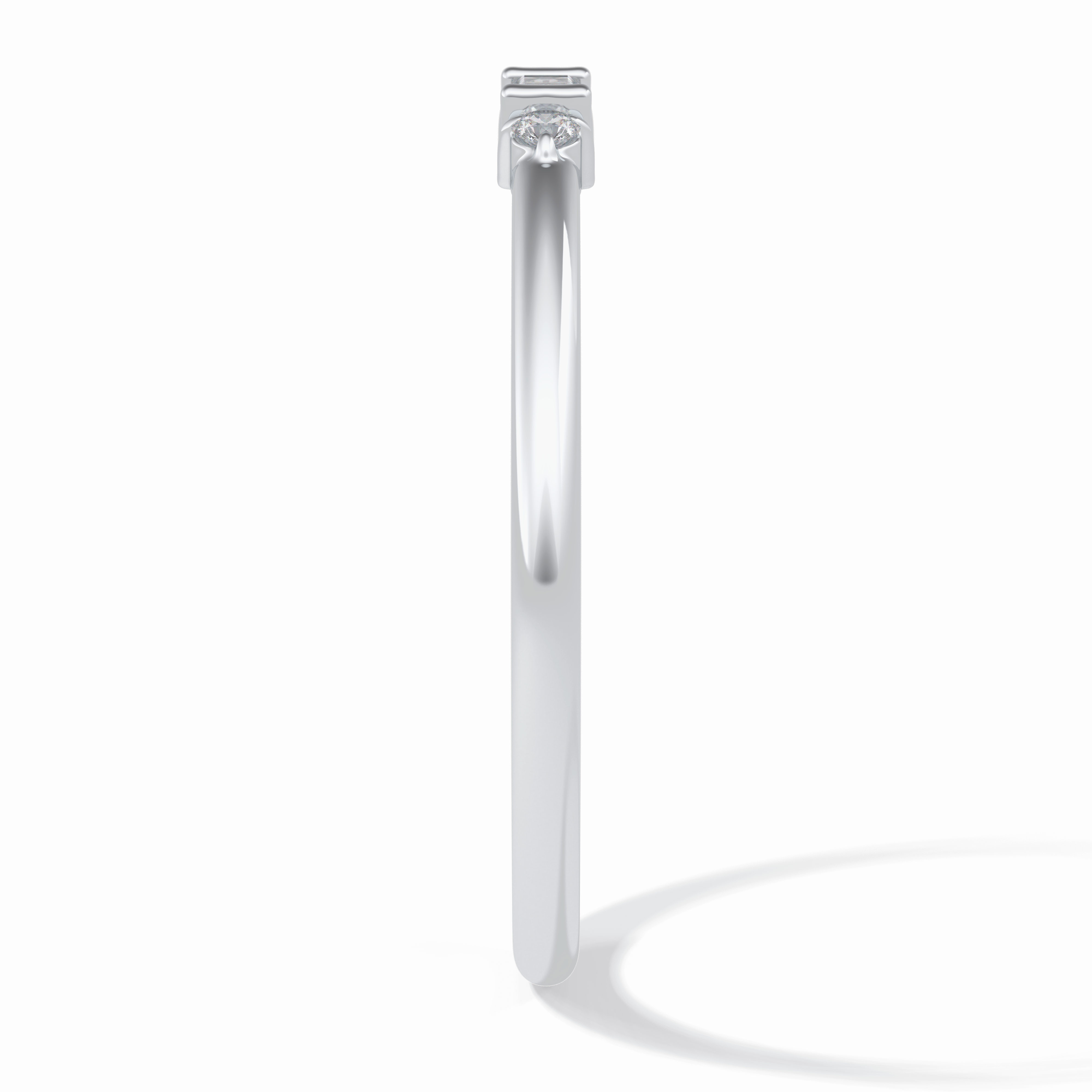 Gemlit Duo 0.037 Carat VS1 Lab-Grown Classic Wedding Band in 18K White Gold