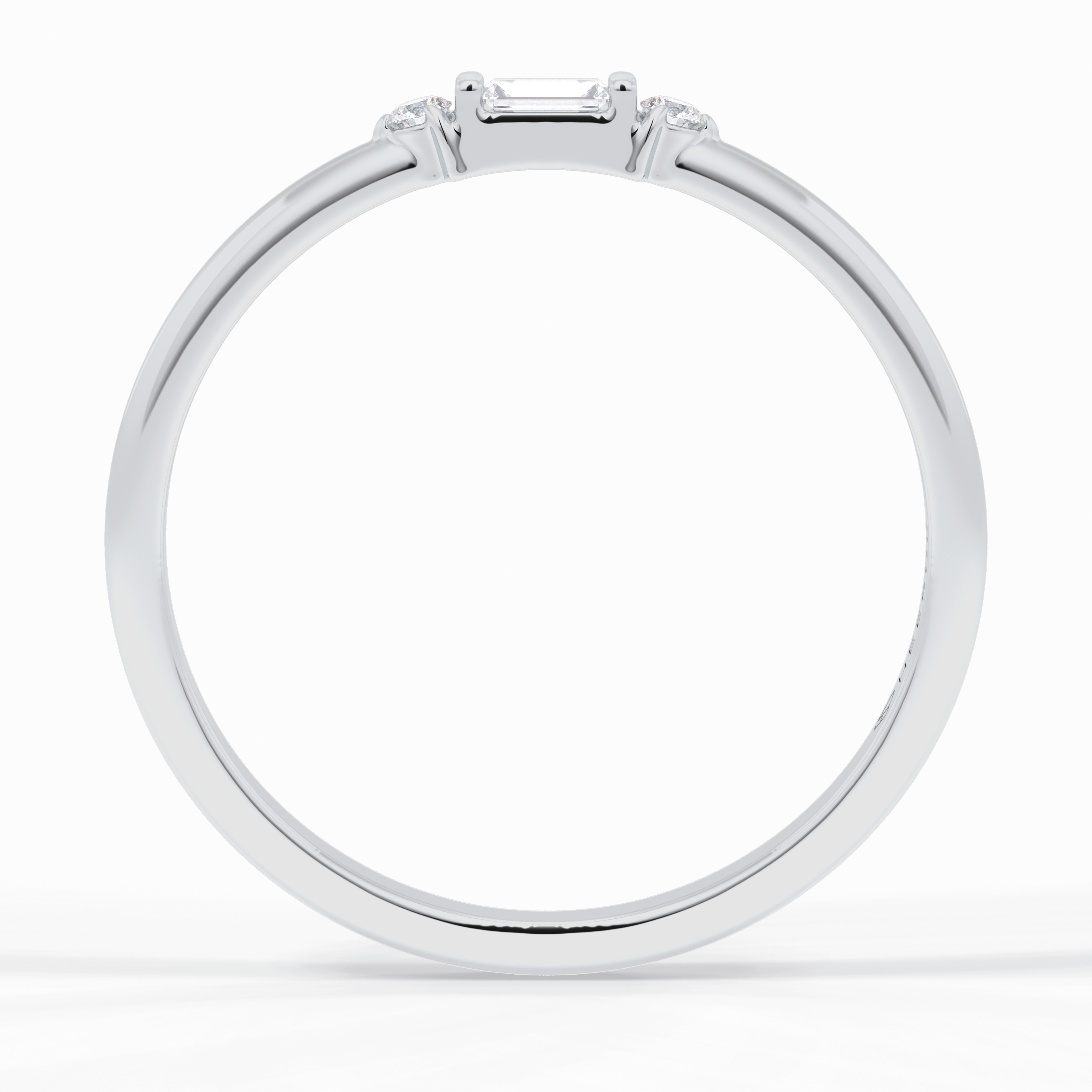 Gemlit Duo 0.037 Carat VS1 Lab-Grown Classic Wedding Band in 18K White Gold