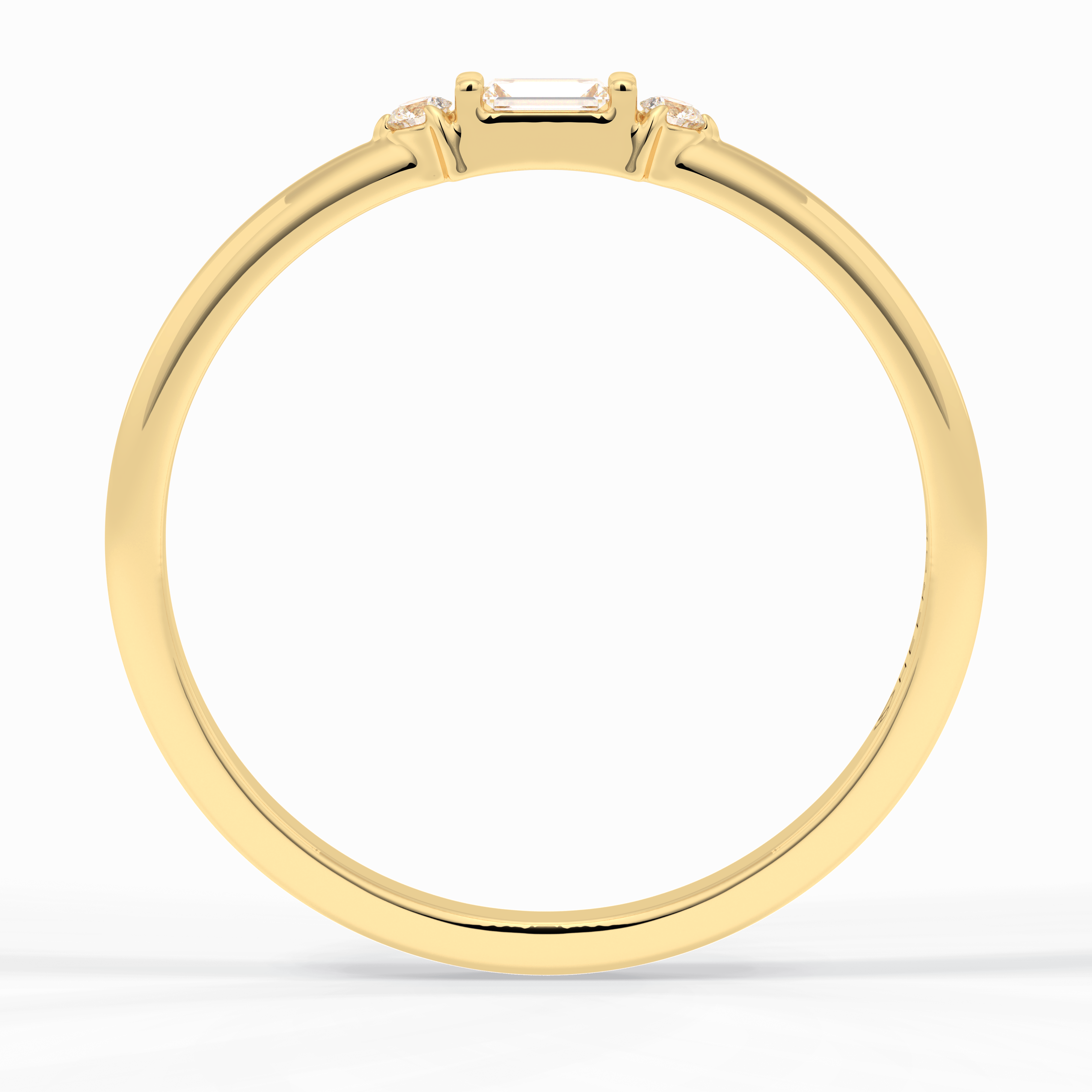 Gemlit Duo 0.037 Carat VS1 Lab-Grown Classic Wedding Band in 18K Yellow Gold