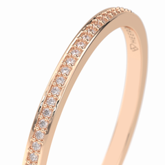 GleamBand 0.07 Carat Round VS1 Lab-Grown Wedding Band in 18K Rose Gold