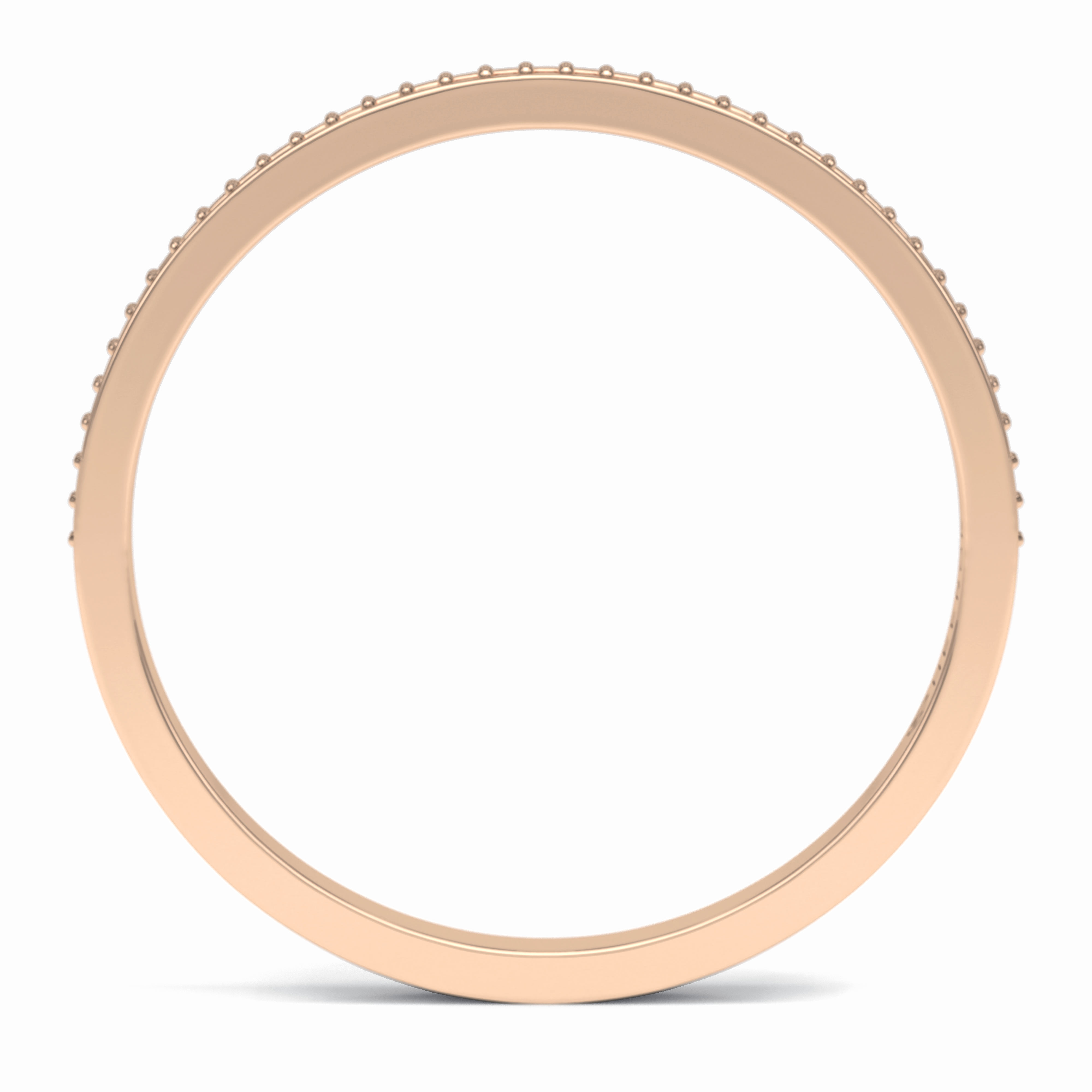 GleamBand 0.07 Carat Round VS1 Lab-Grown Wedding Band in 18K Rose Gold
