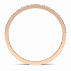 GleamBand 0.07 Carat Round VS1 Lab-Grown Wedding Band in 18K Rose Gold