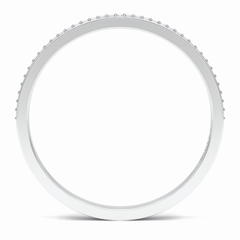 GleamBand 0.07 Carat Round VS1 Lab-Grown Wedding Band in 18K White Gold