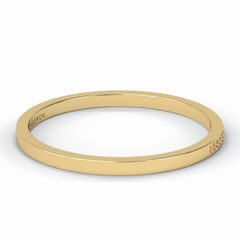 GleamBand 0.07 Carat Round VS1 Lab-Grown Wedding Band in 18K Yellow Gold