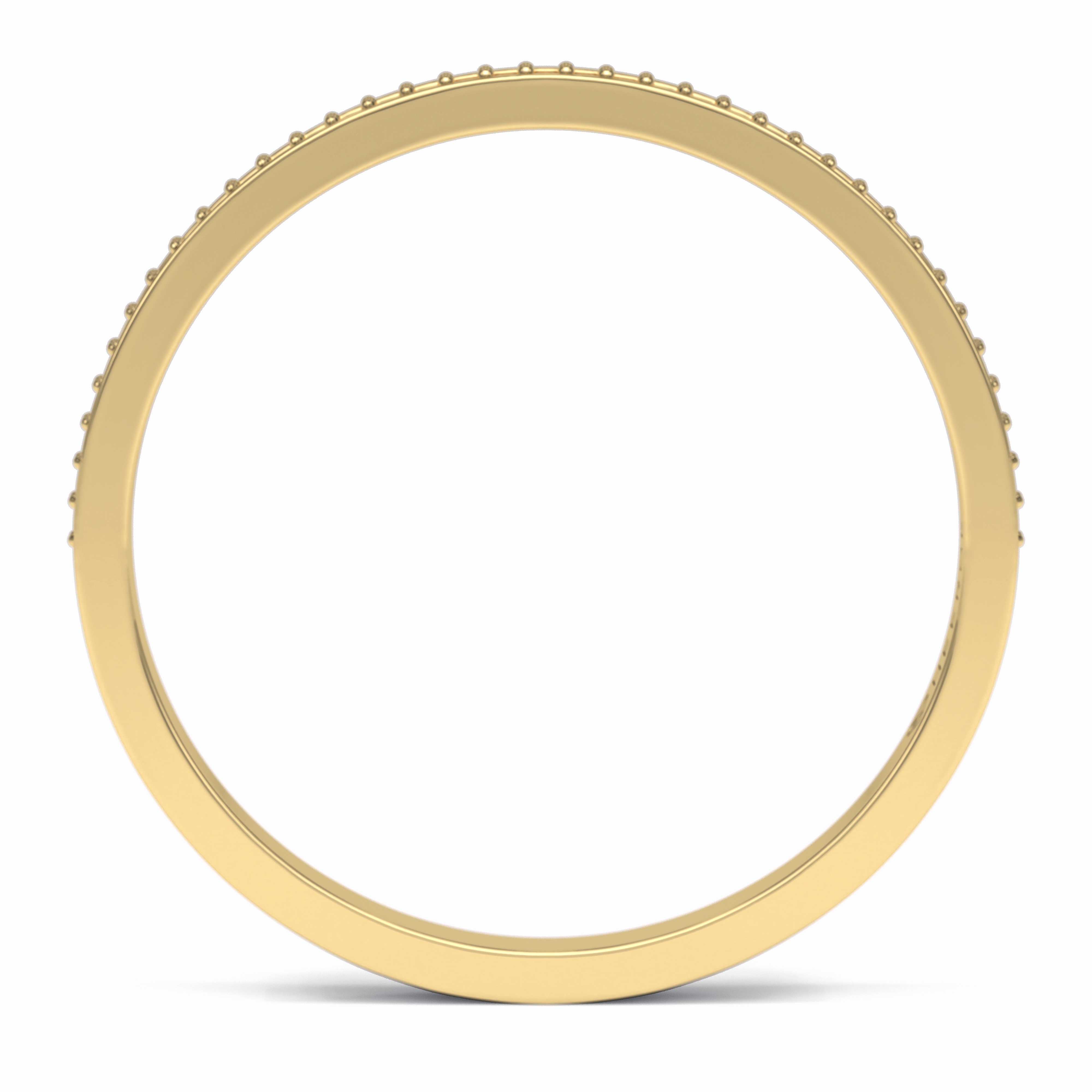 GleamBand 0.07 Carat Round VS1 Lab-Grown Wedding Band in 18K Yellow Gold