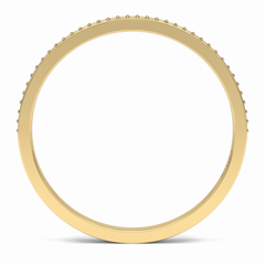 GleamBand 0.07 Carat Round VS1 Lab-Grown Wedding Band in 18K Yellow Gold