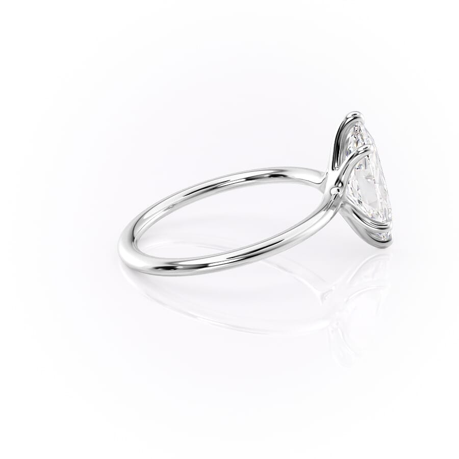 Graceful Marquise 2.04 Carat VVS1 Lab-Grown Solitaire Engagement Ring in 18K White Gold Right Side View