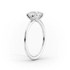 Graceful Marquise 2.04 Carat VVS1 Lab-Grown Solitaire Engagement Ring in 18K White Gold Stand View