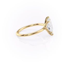 Graceful Marquise 2.04 Carat VVS1 Lab-Grown Solitaire Engagement Ring in 18K Yellow Gold Right View